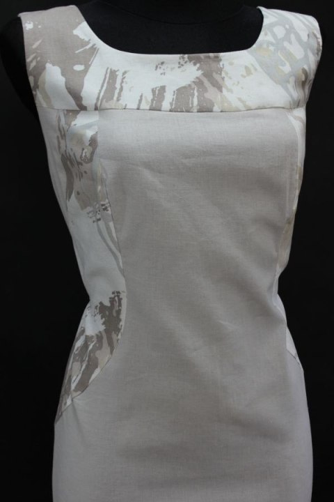 SUKIENKA OŁÓKOWA LEN beż LATTE r 50