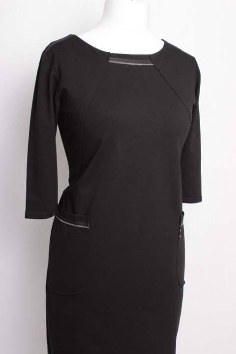 SUKIENKA Tunika DZIANINA CZERŃ r 40/42 new PaniXL