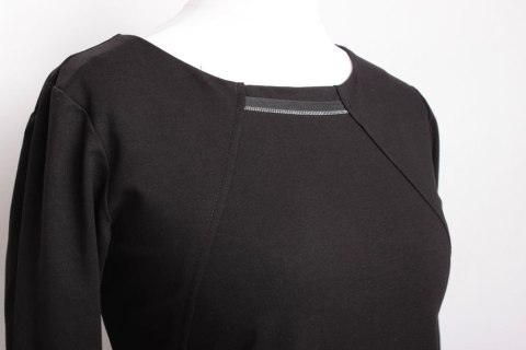 SUKIENKA Tunika DZIANINA CZERŃ r 40/42 new PaniXL