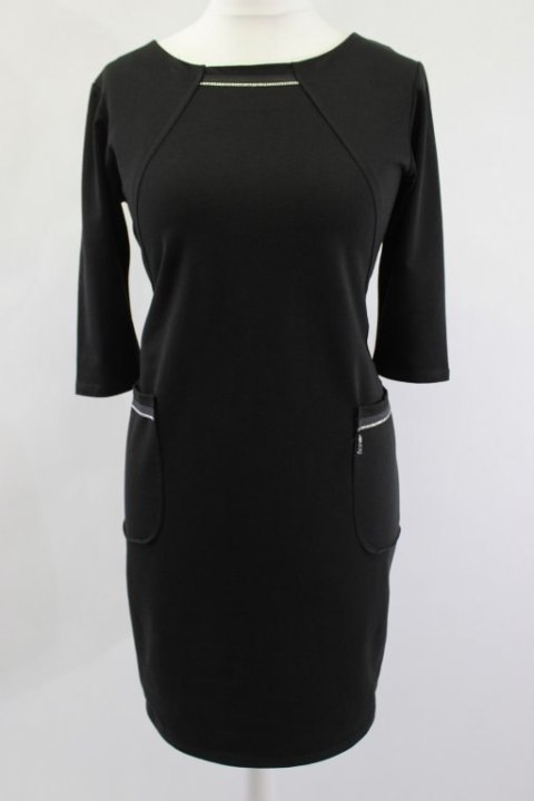 SUKIENKA Tunika DZIANINA CZERŃ r 40/42 new PaniXL