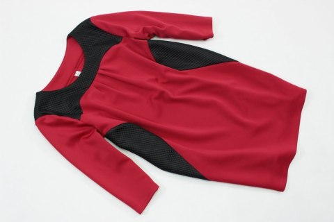 TUNIKA BLUZKA czerń czerwień efektowna 50 PANIXL