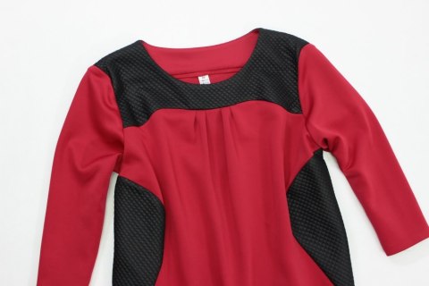 TUNIKA BLUZKA czerń czerwień efektowna 50 PANIXL