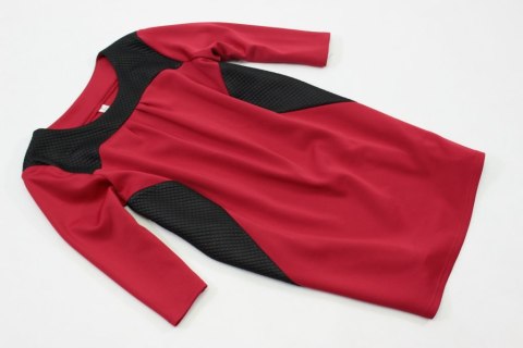 TUNIKA BLUZKA czerń czerwień efektowna 50 PANIXL