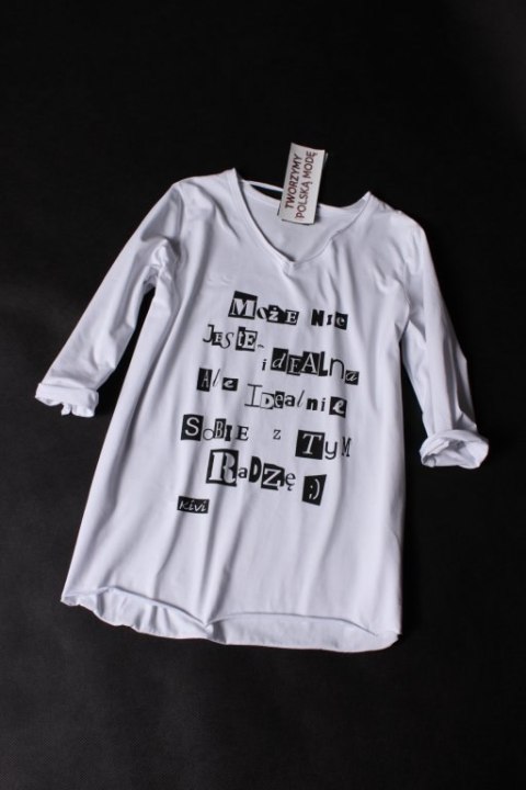 TUNIKA Bluzka VINTAGE WIOSNA motto 44/46 PanniXL