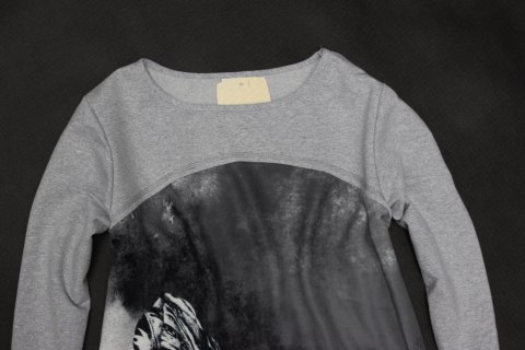 TUNIKA SUKIENKA ciekawy nadruk MELANŻ 40/42 PaniXL