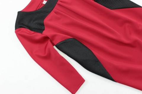 TUNIKA czerń czerwień efekt wstawki 48/50 PaniXL