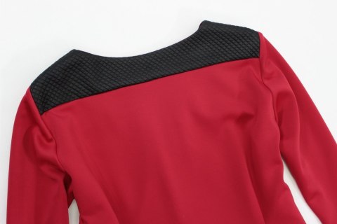 TUNIKA czerń czerwień efekt wstawki 48/50 PaniXL