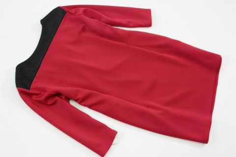 TUNIKA czerń czerwień efekt wstawki 48/50 PaniXL