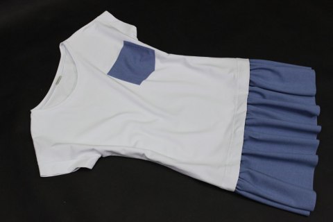 TUNIKO SUKIENKA BIEL BŁĘKIT dziewczęca 42/44/46