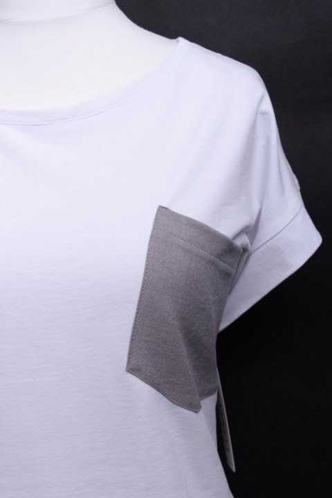 TUNIKO SUKIENKA BIEL SZARA dziewczęca 42/44/46