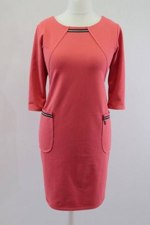 TUNIKO SUKIENKA koralowa WIOSNA r 40/42 new