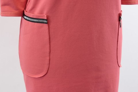 TUNIKO SUKIENKA koralowa WIOSNA r 40/42 new