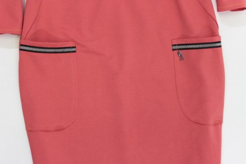 TUNIKO SUKIENKA koralowa WIOSNA r 40/42 new