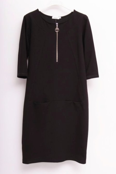 TUNIKa SUKIENKA CZERŃ SUWAK 40/42 PaniXL