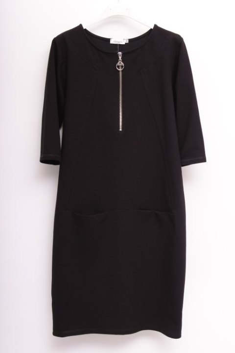 TUNIKa SUKIENKA CZERŃ SUWAK 40/42 PaniXL