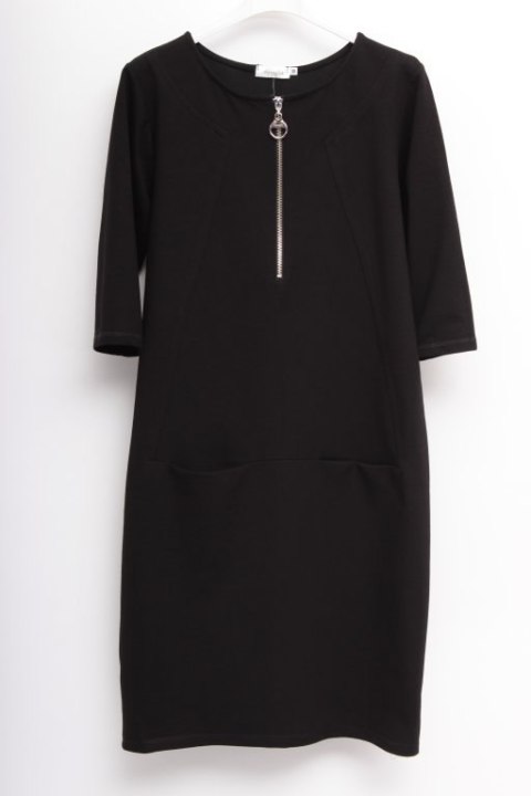 TUNIKa SUKIENKA CZERŃ SUWAK 40/42 PaniXL