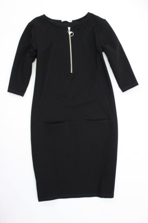 TUNIKa SUKIENKA CZERŃ SUWAK 40/42 PaniXL