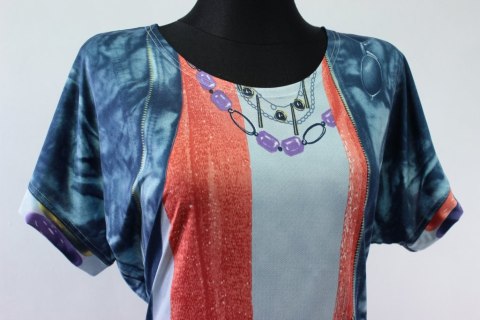 Tunika SUPER FASON KIMONKO MODNY WZÓR 42/44 PaniXL