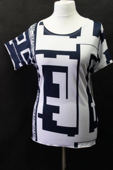 Tunika SUPER FASONKIMONO granat biel 48 PaniXL