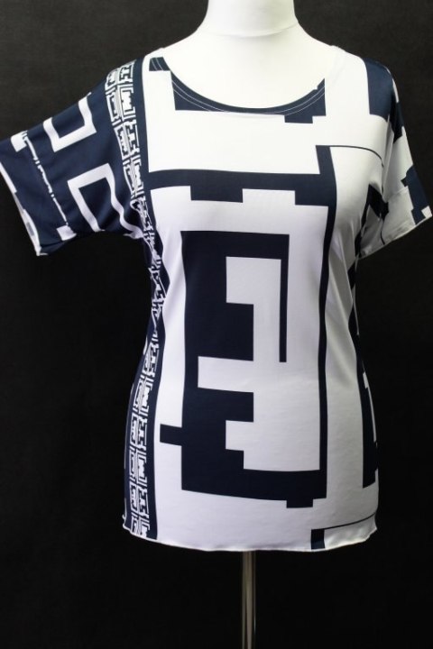 Tunika SUPER FASONKIMONO granat biel 48 PaniXL