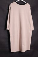 ITALY tunika JERSEY beżowa OVERSIZE 44/46