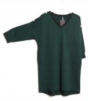 ITALY tunika JERSEY zielona OVERSIZE 44/46