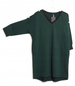 ITALY tunika JERSEY zielona OVERSIZE 44/46