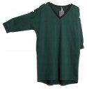 ITALY tunika JERSEY zielona OVERSIZE 44/46