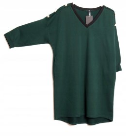 ITALY tunika JERSEY zielona OVERSIZE 44/46