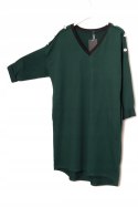 ITALY tunika JERSEY zielona OVERSIZE 44/46