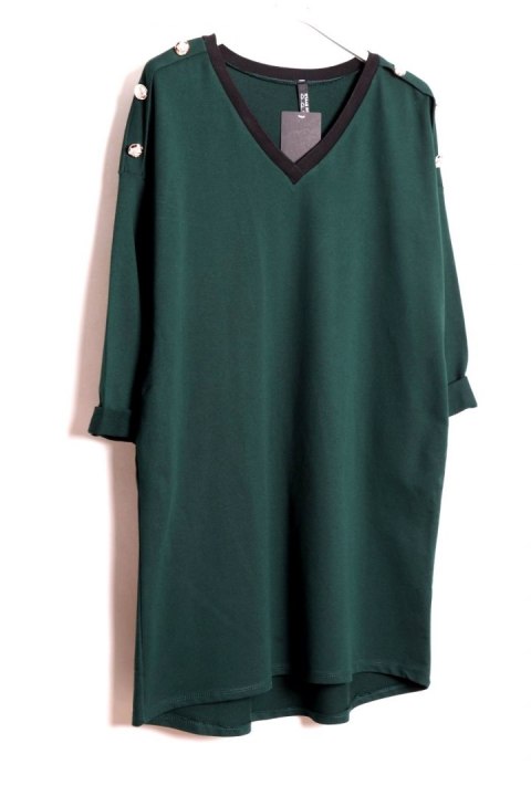 ITALY tunika JERSEY zielona OVERSIZE 44/46