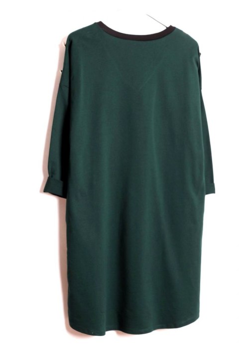 ITALY tunika JERSEY zielona OVERSIZE 44/46