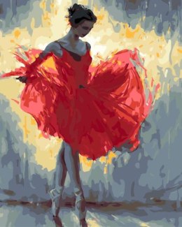 Malowanie po numerach Tancerka w czerwonej sukience 40x50cm 1007027
