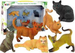 Zestaw 6 Figurek Koty Rasowe Koty Domowe