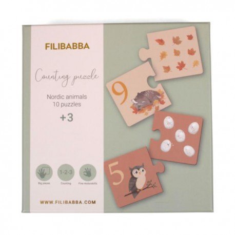 Filibabba puzzle do nauki liczenia nordic animals FILIBABBA