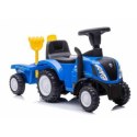 Jeździk traktor z przyczepą new holland niebieski SUN BABY