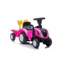 Jeździk traktor z przyczepą new holland różowy SUN BABY