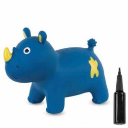 Skoczek gumowy nosorożec - niebieski SUN BABY