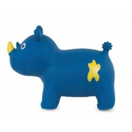 Skoczek gumowy nosorożec - niebieski SUN BABY