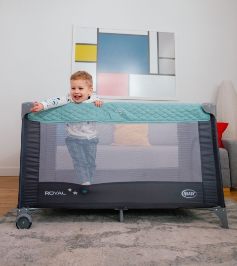 ROYAL 4Baby Łóżeczko turystyczne z otwieranym bokiem - Pink