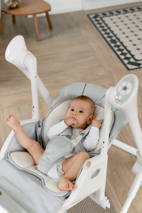 Triumph Carrello krzesełko do karmienia, elektryczny bujaczek, kołyska - Cloud Grey