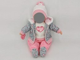 Ubranko dla lalki 45 cm różowo-biało-szare 565432 Adar