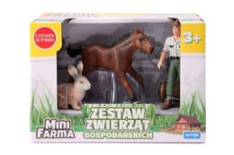 Zestaw farma - figurka Kowboj, koń, królik 143489