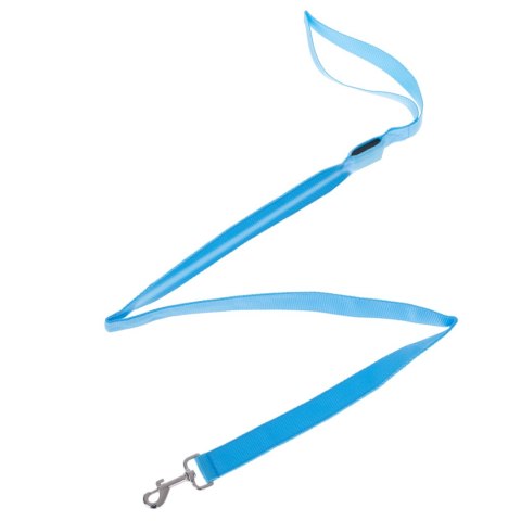 Smycz dla psa kota świecąca spacer jesień zima noc LED 1,2 m niebieska