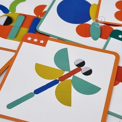 WOOPIE GREEN Drewniana Układanka Montessori 40 Wzorów do Odtworzenia 55 el. Certyfikat FSC