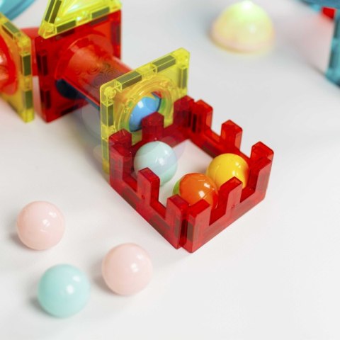 WOOPIE Klocki Magnetyczne Tor Kulkowy Świetlny Kulodrom 75 el.