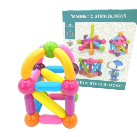 WOOPIE Magnetyczne Klocki Konstrukcyjne Edukacyjne Duże Grube 28 el.