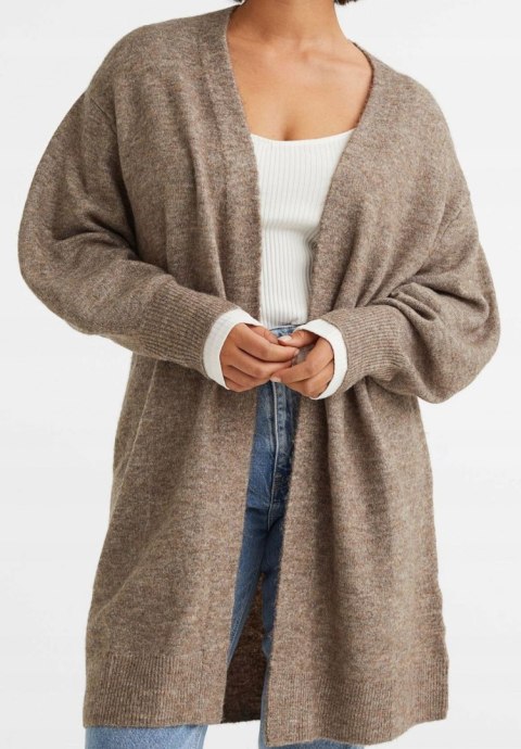 KARDIGAN oversize NARZUTKA MOKKA r 48/50