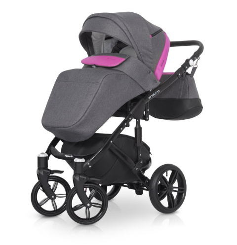 ENDURO Expander 4w1 wózek wielofunkcyjny + Fotelik i Baza IsoFix magenta