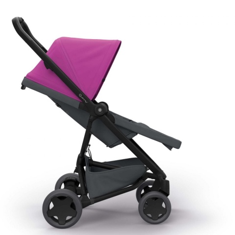 ZAPP FLEX PLUS 2w1 Quinny gondola LUX wózek gęboko-spacerowy pink on graphite + grey on graphite
